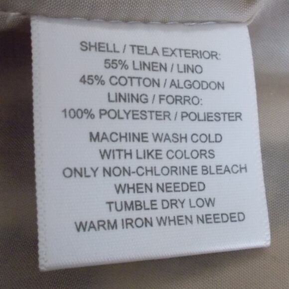 Vintage Sag Harbor Abstract Animal Print Linen Blend Plus Size Blazer Sz 1X - Picture 4 of 5